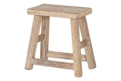 Ibo Reclaimed Wood Low Stool - Natural