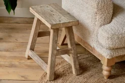 Ibo Reclaimed Wood Low Stool - Natural