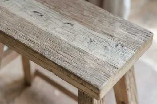 Ibo Reclaimed Wood Low Stool - Natural