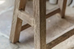 Ibo Reclaimed Wood Low Stool - Natural