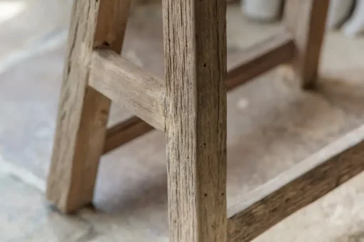 Ibo Reclaimed Wood Low Stool - Natural