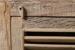 Ibo Reclaimed Wooden Slatted Cabinet – Natural - Small