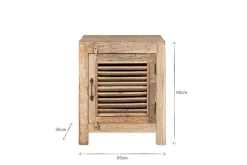 Ibo Reclaimed Wooden Slatted Cabinet – Natural - Small