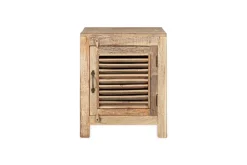 Ibo Reclaimed Wooden Slatted Cabinet – Natural - Small