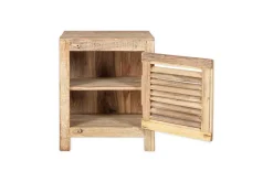 Ibo Reclaimed Wooden Slatted Cabinet – Natural - Small