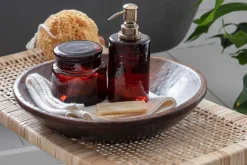 Ilcoso Recycled Hammered Glass Soap Dispenser - Amber