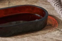 Ilcoso Recycled Hammered Glass Soap Dish - Amber