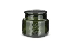 Ilcoso Recycled Hammered Glass Storage Pot - Green