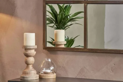 Imoma Iron Overmantel Arch Mirror - Brass