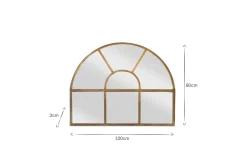 Imoma Iron Overmantel Arch Mirror - Brass