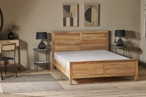 Indali Mango Wood Bed - Natural