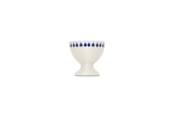 Indigo Drop Egg Cups - Cream & Indigo (Set of 2)