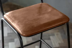 Iswa Leather & Cane Counter Chair - Aged Tan