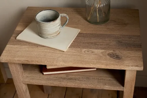 Iya Reclaimed Wood Bedside Table - Natural