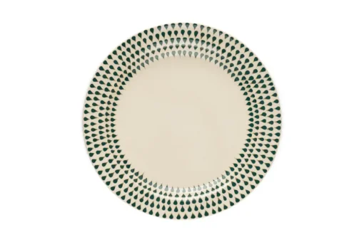 Juniper Drop Dinnerware Set - Cream & Juniper (Set of 12)