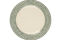 Juniper Drop Dinnerware Set - Cream & Juniper (Set of 12)