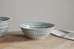 Juniper Drop Dinnerware Set - Cream & Juniper (Set of 12)