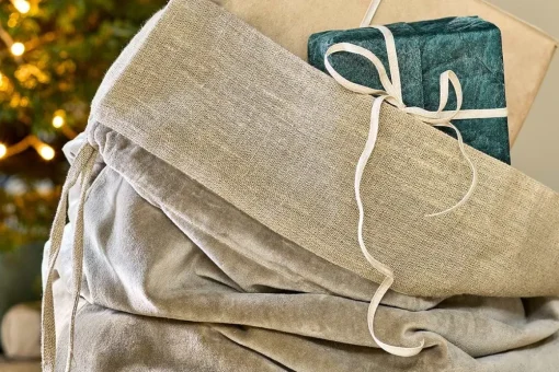 Karru Cotton Velvet Sack - Light Grey