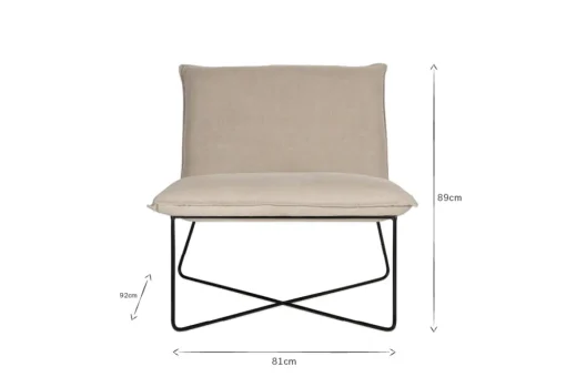 Kashvi Oversized Linen Lounger - Natural