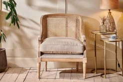 Kaziria Cane & Linen Armchair - Natural