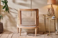 Kaziria Cane & Linen Armchair - Natural
