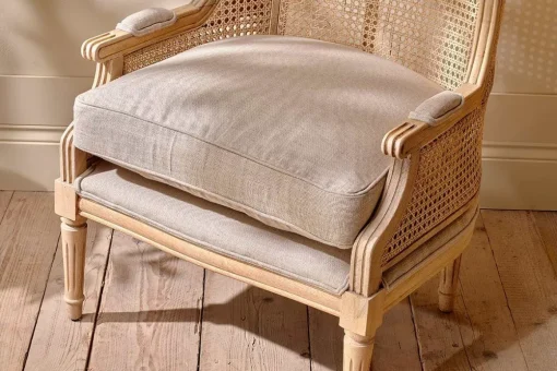 Kaziria Cane & Linen Armchair - Natural