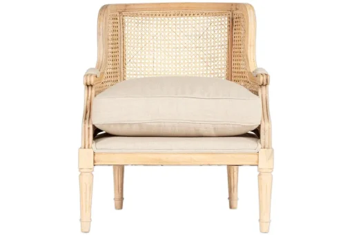 Kaziria Cane & Linen Armchair - Natural