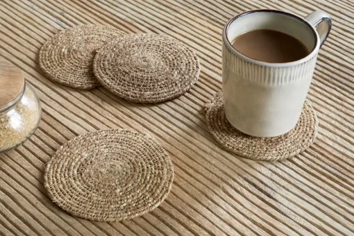 Keso Woven Coasters - Brown (Set of 4)