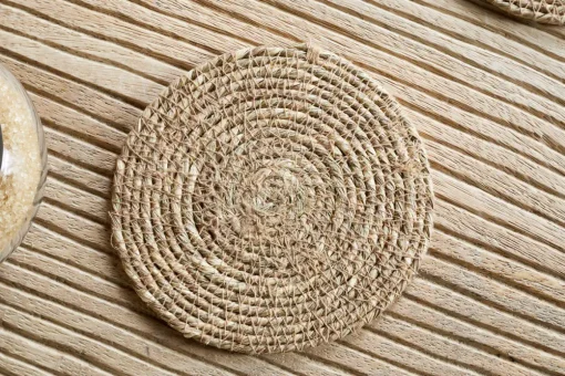 Keso Woven Coasters - Brown (Set of 4)