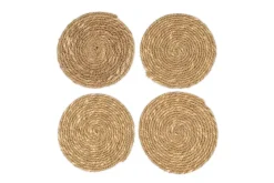 Keso Woven Coasters - Brown (Set of 4)