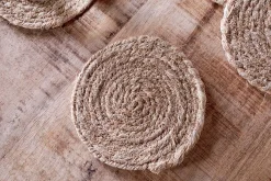 Keso Woven Coasters - Natural - (Set of 4)