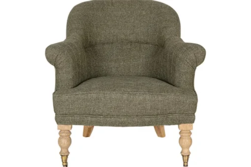 Kiana Cotton Armchair - Moss