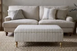 Kiana Upholstered Storage Ottoman - Natural