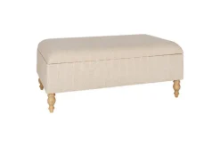 Kiana Upholstered Storage Ottoman - Natural