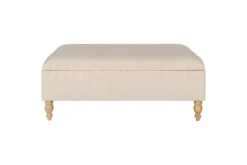 Kiana Upholstered Storage Ottoman - Natural