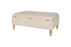 Kiana Upholstered Storage Ottoman - Natural