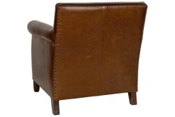 Knada Leather Armchair - Chocolate Brown
