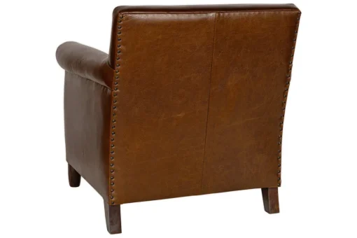 Knada Leather Armchair - Chocolate Brown