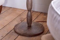 Konali Mango Wood Floor Lamp - Ash Stain