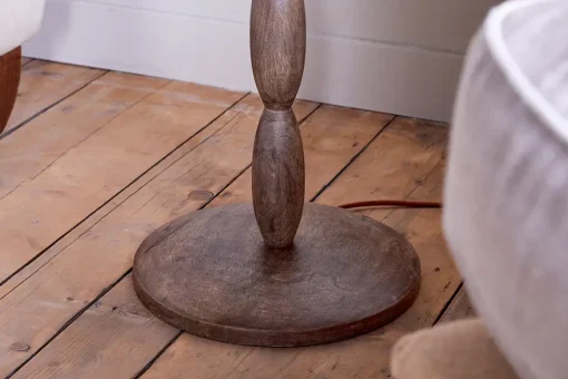 Konali Mango Wood Floor Lamp - Ash Stain