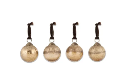 Konara Baubles - Gold Crackle (Set of 4)