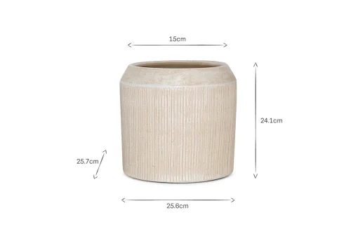 Kubo Ceramic Planter - Cream