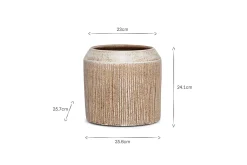 Kubo Ceramic Planter - Terracotta
