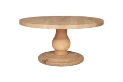 Laya Round Carved Coffee Table - Natural
