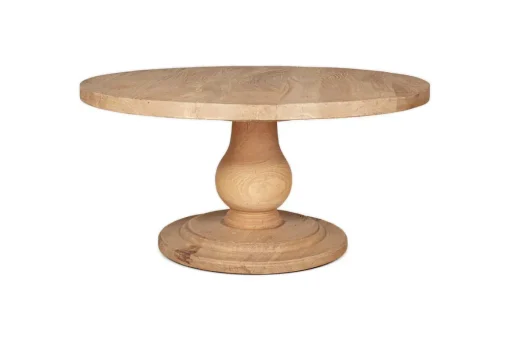 Laya Round Carved Coffee Table - Natural