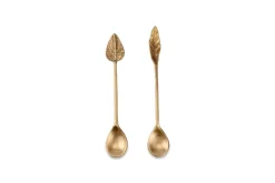 Leaf Spoon Gift Set - Antique Brass (Set of 2)