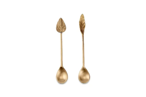 Leaf Spoon Gift Set - Antique Brass (Set of 2)