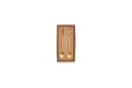 Leaf Spoon Gift Set - Antique Brass (Set of 2)