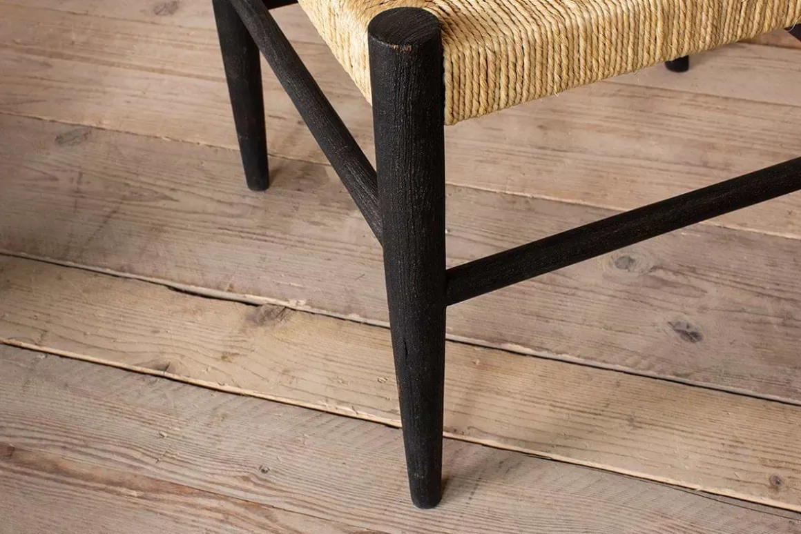 Lohanda Acacia & Munja Grass Dining Chair - Charcoal