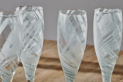 Lohara Champagne Glass - White (Set of 4)